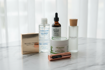 create photo of beauty products with names and mention pakistani beauty original products must